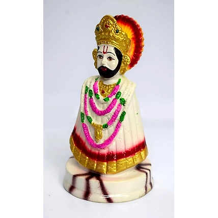 VIVARS HOME Marble Dust Lord Khatu Shyam Ji Statue for Home-2
