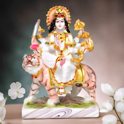 VIVARS Marble Goddess Maa Durga-12438934