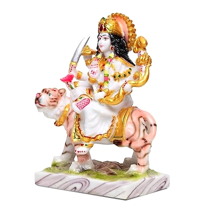 VIVARS Marble Goddess Maa Durga-1