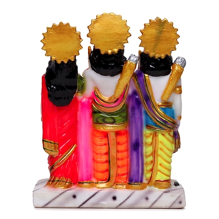 VIVARS HOME Marble Dust Lord Ram Darbar | God Ram,Laxman,Sita &amp; Hanuman-4
