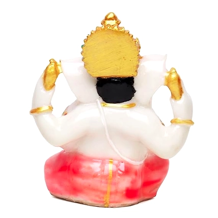 VIVARS HOME Marble Dust Lord Ganesha Statue-4