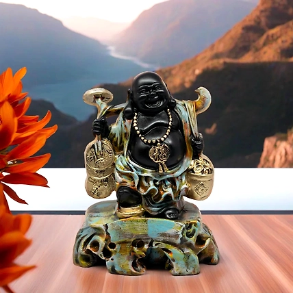 VIVARS HOME Laughing Buddha Statue Feng Shui Figurine Showpiece-12439394