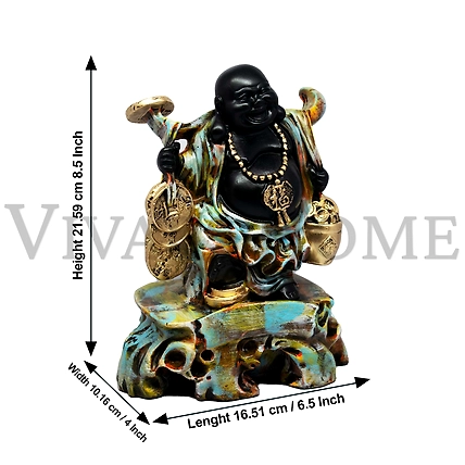 VIVARS HOME Laughing Buddha Statue Feng Shui Figurine Showpiece-1