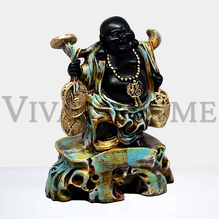 VIVARS HOME Laughing Buddha Statue Feng Shui Figurine Showpiece-2
