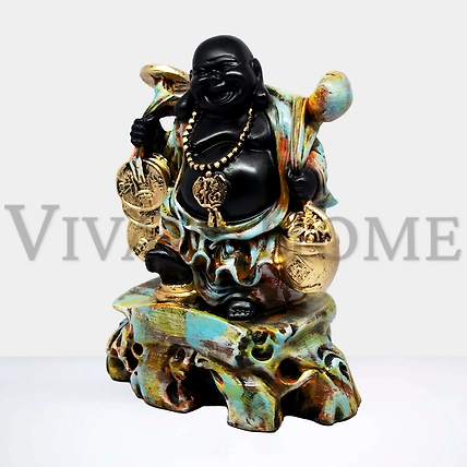 VIVARS HOME Laughing Buddha Statue Feng Shui Figurine Showpiece-3
