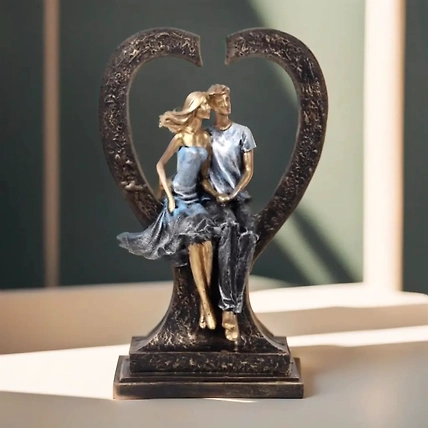 VIVARS HOME Valentine Romantic Love Couple Statue for Home-12441492