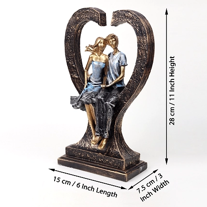 VIVARS HOME Valentine Romantic Love Couple Statue for Home-1