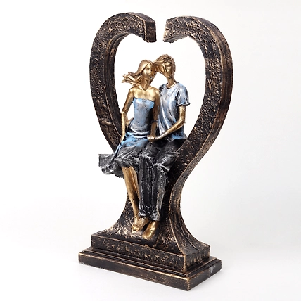 VIVARS HOME Valentine Romantic Love Couple Statue for Home-2