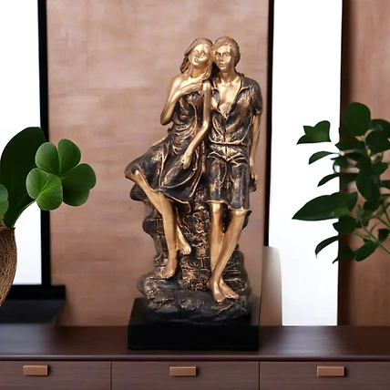 VIVARS HOME Romantic Love Couple Statue Showpiece for Valentine Day-12441504