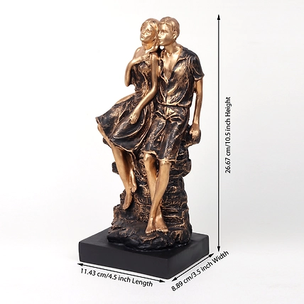 VIVARS HOME Romantic Love Couple Statue Showpiece for Valentine Day-1