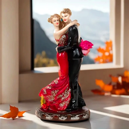 VIVARS HOME Romantic Love Couple Statue Showpiece-12441520