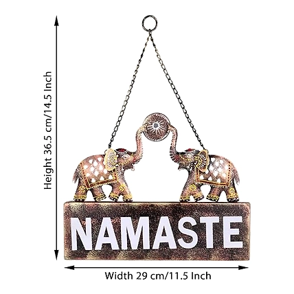 VIVARS HOME Elephant Pair of Iron for Wall Décor-1