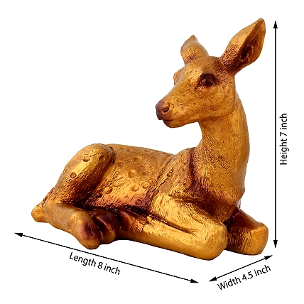 VIVARS HOME Polyresin Deer Statue-4