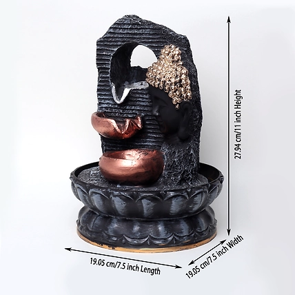 VIVARS HOME Lord Buddha Ji Tabletop Waterfall Fountain Indoor-1