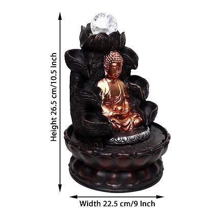VIVARS HOME Polyresin Indoor Outdoor Water Fountain with LED Lights-1
