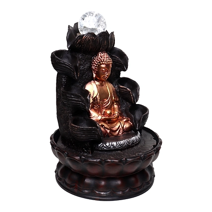 VIVARS HOME Polyresin Indoor Outdoor Water Fountain with LED Lights-3