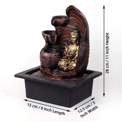VIVARS HOME Lord Buddha Tabletop Waterfall Fountain-1