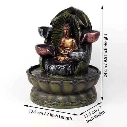 VIVARS HOME Lord Buddha Tabletop Waterfall Fountain-1