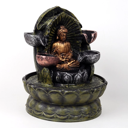 VIVARS HOME Lord Buddha Tabletop Waterfall Fountain-3