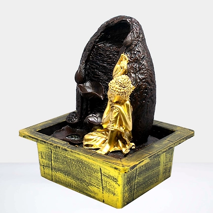 VIVARS HOME Buddha Water Fountain with LED Light Indoor Water Fountain-3