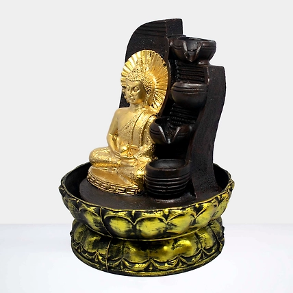 VIVARS HOME Buddha Water Fountain with LED Light 4-Tier-2