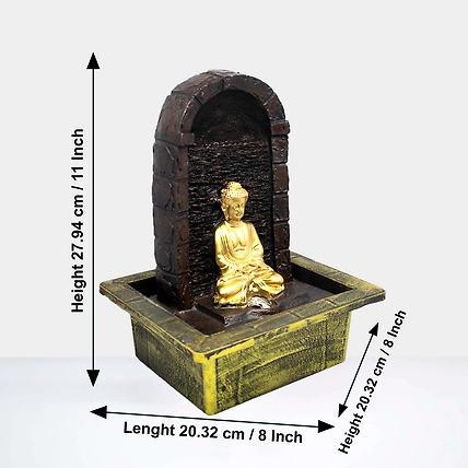 VIVARS HOME Buddha Water Fountain with LED Light Indoor Water Fountain-1