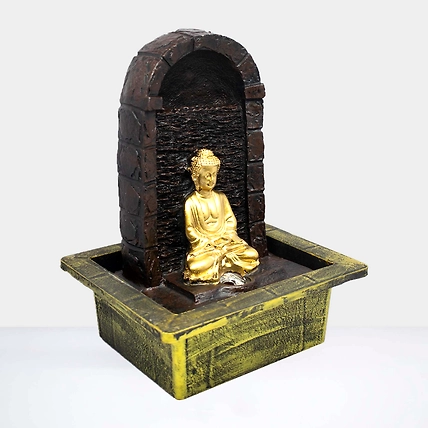 VIVARS HOME Buddha Water Fountain with LED Light Indoor Water Fountain-3