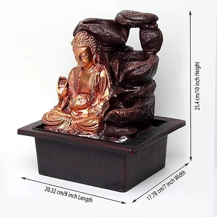 VIVARS HOME Lord Buddha Ji Tabletop Waterfall Fountain Indoor Decoration-1
