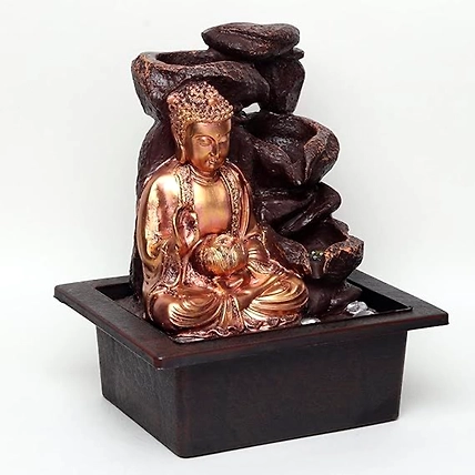 VIVARS HOME Lord Buddha Ji Tabletop Waterfall Fountain Indoor Decoration-3