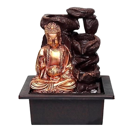 VIVARS HOME Lord Buddha Ji Tabletop Waterfall Fountain Indoor Decoration-4