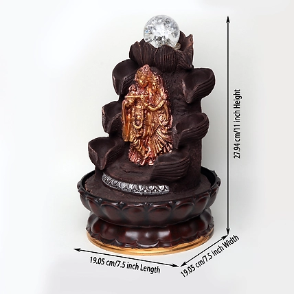 VIVARS HOME Radha Krishna Tabletop Waterfall Fountain Home Decor-1