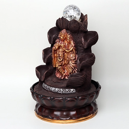 VIVARS HOME Radha Krishna Tabletop Waterfall Fountain Home Decor-2