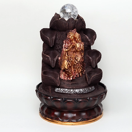 VIVARS HOME Radha Krishna Tabletop Waterfall Fountain Home Decor-3