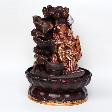 VIVARS HOME Lord Radha-Krishna Ji Tabletop Waterfall Fountain-2