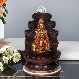 VIVARS HOME Lord Shiva Tabletop Waterfall Fountain