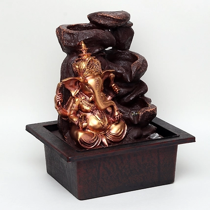 VIVARS HOME Polyresin Indoor Outdoor Water Fountain with LED-3