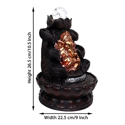 VIVARS HOME Ganesha Water Fountain with LED Lights for Home Decor-1