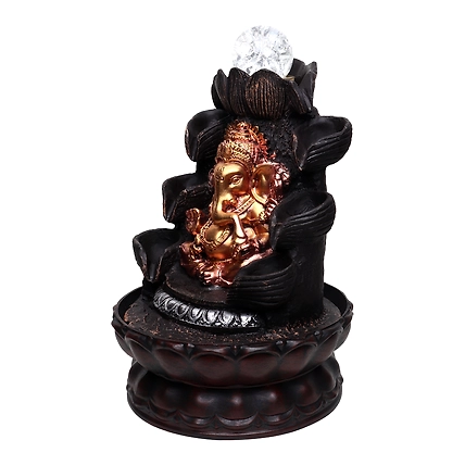 VIVARS HOME Ganesha Water Fountain with LED Lights for Home Decor-3