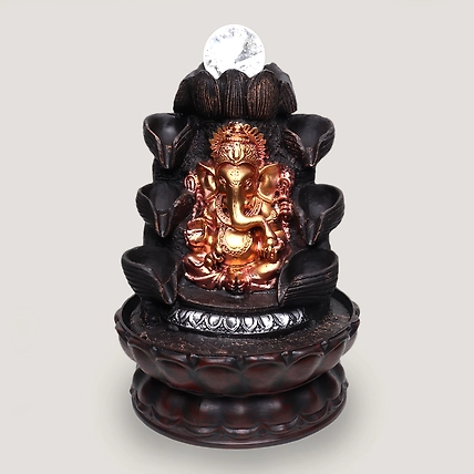 VIVARS HOME Ganesha Water Fountain with LED Lights for Home Decor-4