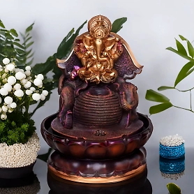 VIVARS HOME Water Fountain with LED Lights for Home Decor