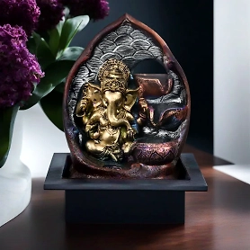 VIVARS HOME Lord Ganesha Ganpati Statue Tabletop Decorative Water Fountain