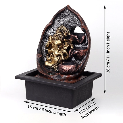 VIVARS HOME Lord Ganesha Ganpati Statue Tabletop Decorative Water Fountain-1