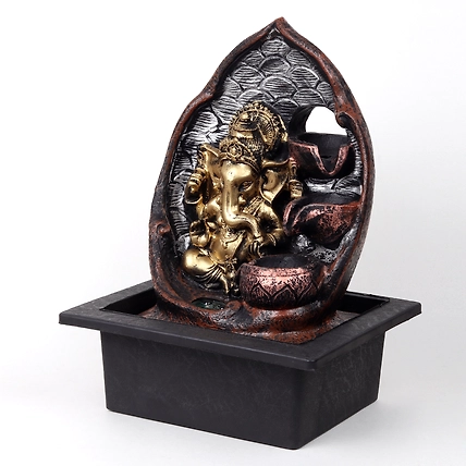 VIVARS HOME Lord Ganesha Ganpati Statue Tabletop Decorative Water Fountain-2