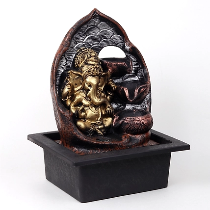 VIVARS HOME Lord Ganesha Ganpati Statue Tabletop Decorative Water Fountain-3
