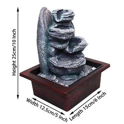 VIVARS HOME Tabletop Water Fountain, Environmental Resin Meditation-1