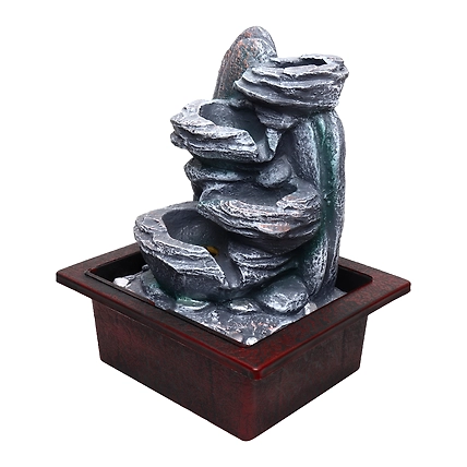 VIVARS HOME Tabletop Water Fountain, Environmental Resin Meditation-2