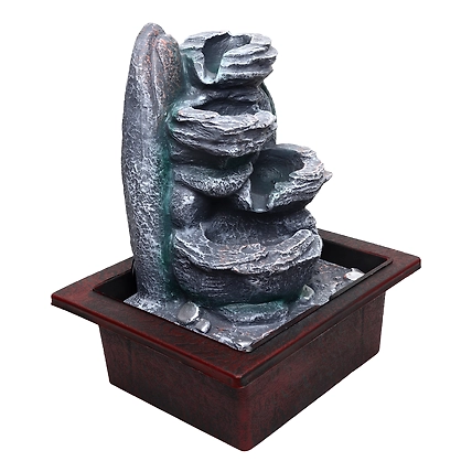 VIVARS HOME Tabletop Water Fountain, Environmental Resin Meditation-3
