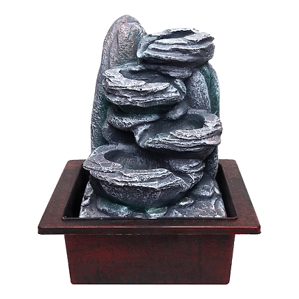 VIVARS HOME Tabletop Water Fountain, Environmental Resin Meditation-4