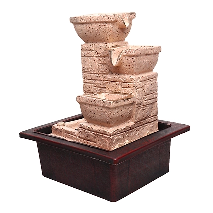 VIVARS HOME Indoor Tabletop Fountain Water Fountain with LED Light-3