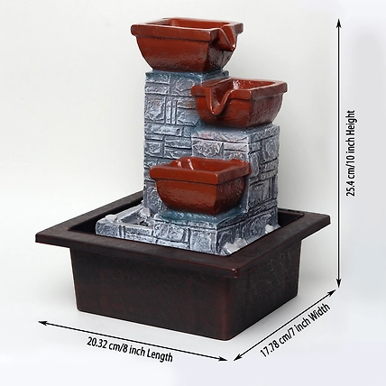VIVARS HOME Indoor Tabletop Fountain Water Fountain with LED Light-1